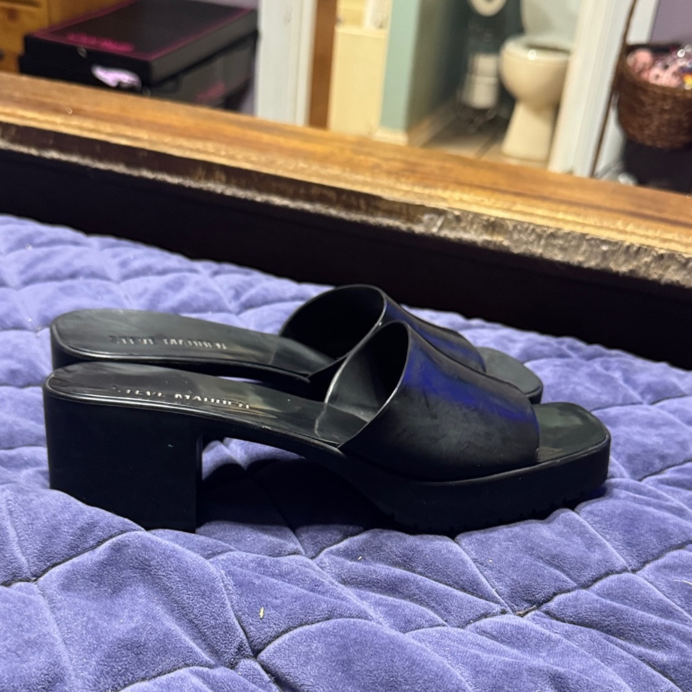 Steve Madden Black Women's Mules